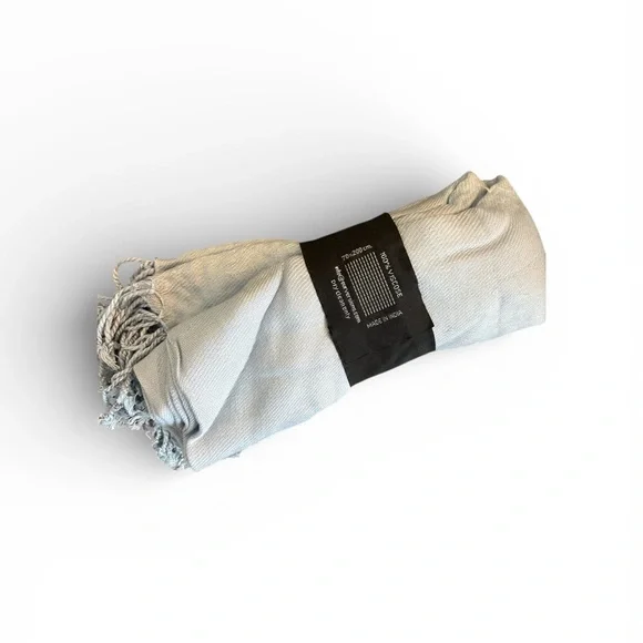 Ashley Cooper Pashmina Shawl Duo - Cream and Light Blue NWT - Picture 2 of 3